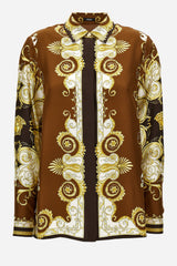 Formal Shirt In Silk Twill Print Barocco Spring