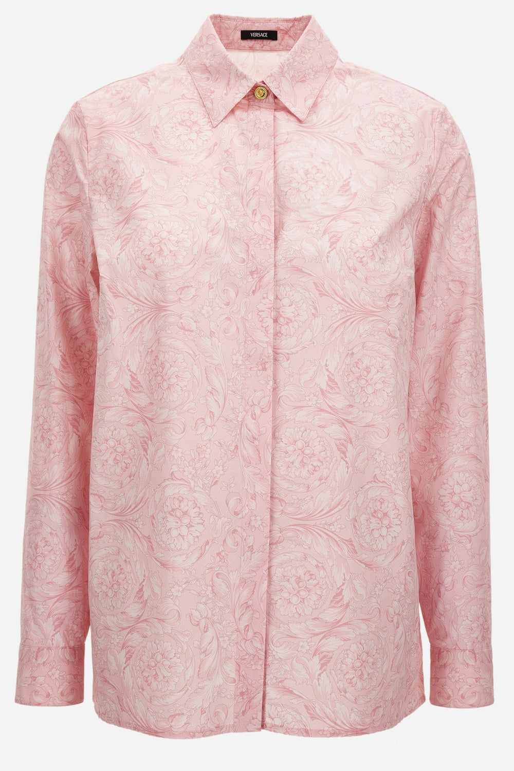 Formal Shirt In Cotton Poplin With Allover Baroque Print