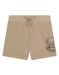 JERSEY JOGGING SHORTS WITH COIN PRINT