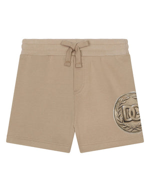 JERSEY JOGGING SHORTS WITH COIN PRINT