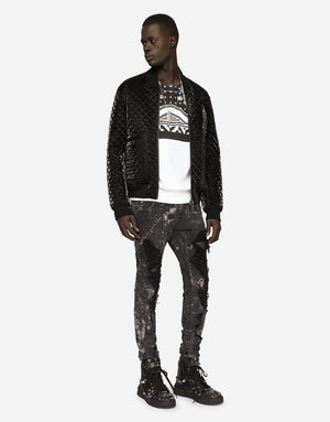 BANDANNA-PRINT JERSEY SWEATSHIRT