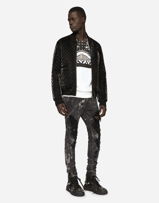 BANDANNA-PRINT JERSEY SWEATSHIRT