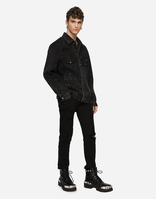 GRAY WASH DENIM JACKET