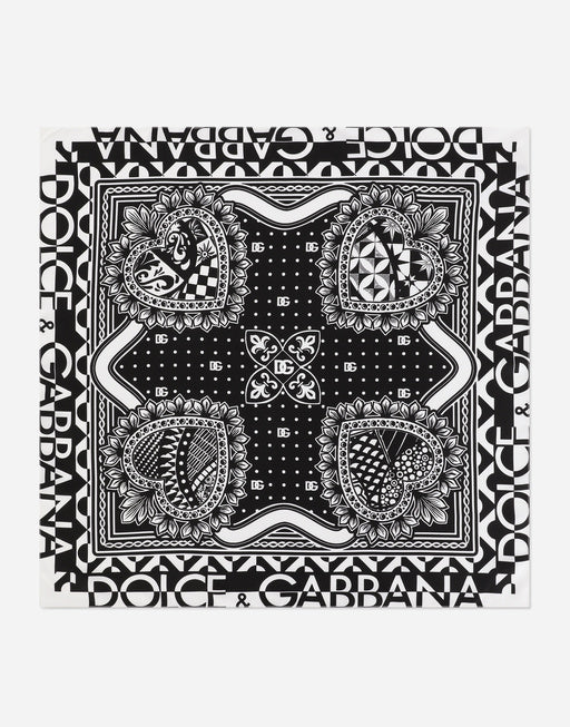 BANDANNA-PRINT SILK BANDANNA