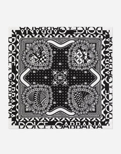 BANDANNA-PRINT SILK BANDANNA