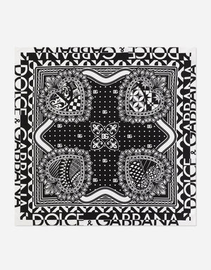 BANDANNA-PRINT SILK BANDANNA