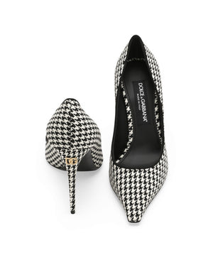 PIED DE POULE FABRIC PUMPS