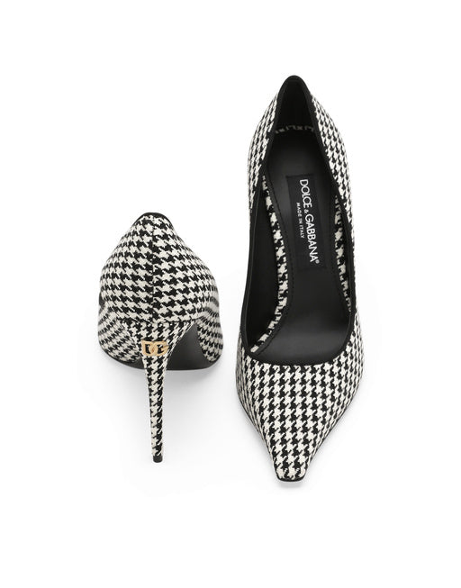 PIED DE POULE FABRIC PUMPS