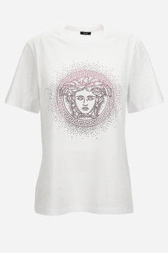T-Shirt In Jersey-Medusa Hotfix Embroidery