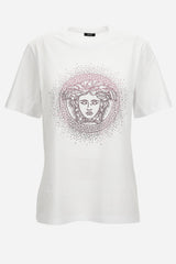 T-Shirt In Jersey-Medusa Hotfix Embroidery