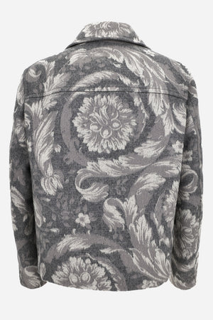 Coat In Responsible Double Splittable Cashmere Mix Macro Barocco Melange
