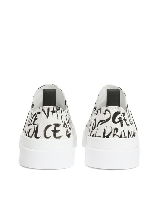CANVAS PORTOFINO LIGHT SNEAKERS WITH DG LOGO PRINT