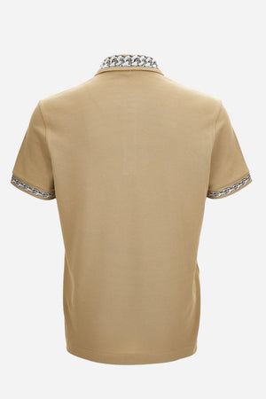 Polo In Piquet Fabric-Chain Print