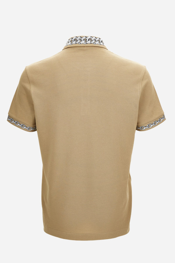 Polo In Piquet Fabric-Chain Print