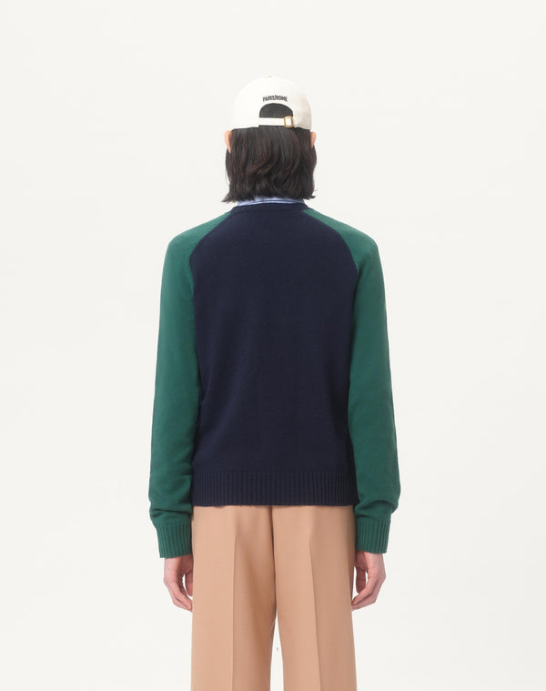 Maglia In Lana E Cotone Con Motivo Jacquard Chez Valentino