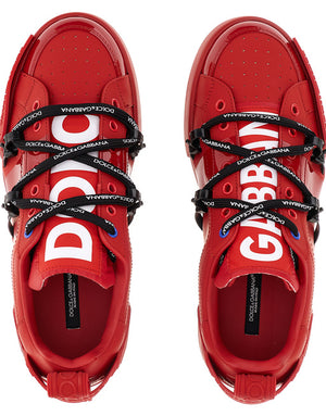 PORTOFINO SNEAKERS IN CALFSKIN AND PATENT LEATHER