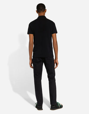 COTTON POLO-SHIRT WITH DG LOGO EMBROIDERY