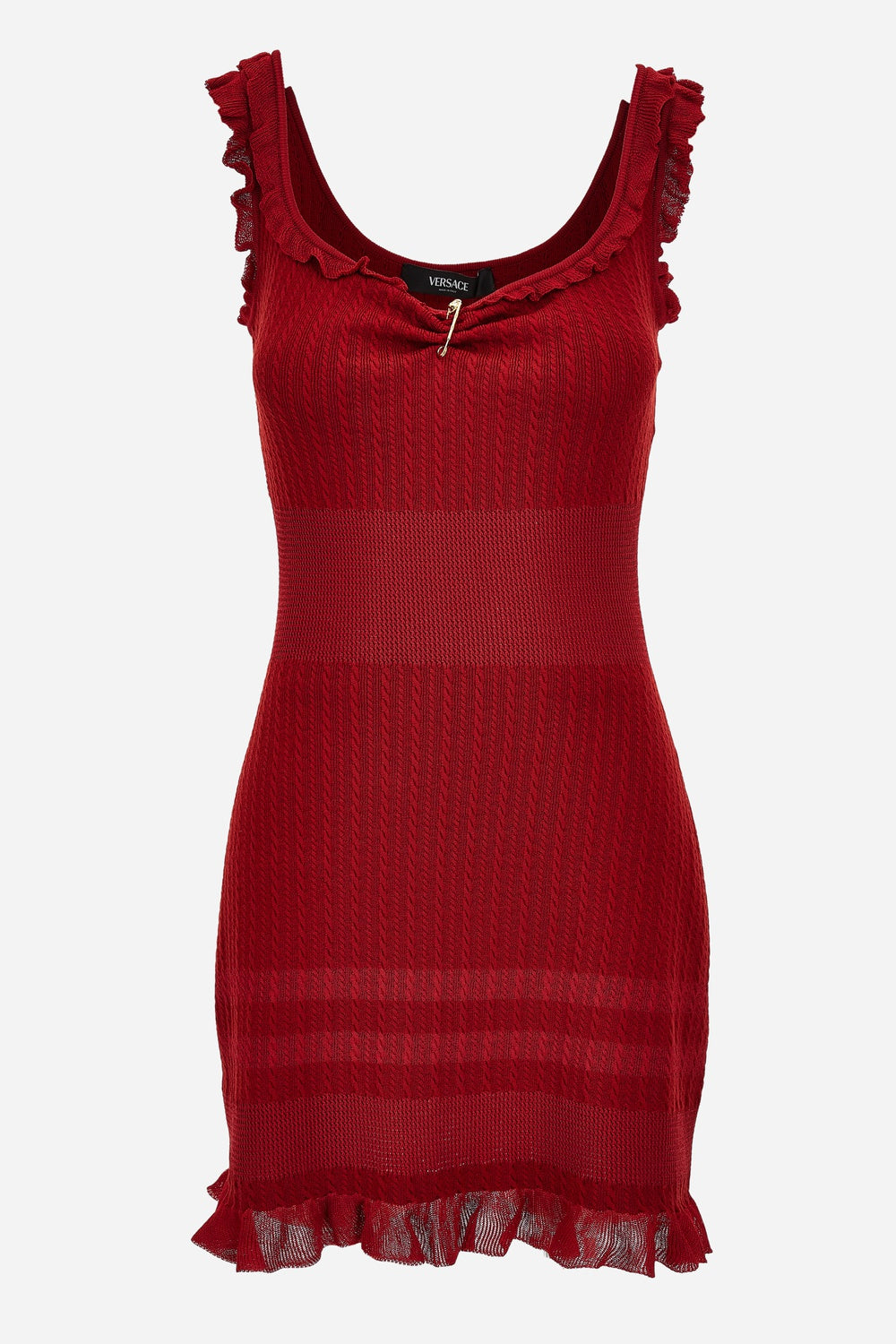 Knit Dress In Micro Cable Wool Blend