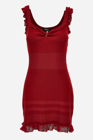 Knit Dress In Micro Cable Wool Blend