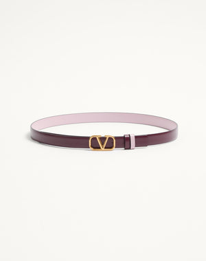 Cintura Reversibile VLogo Signature In Vitello Lucido 20 Mm