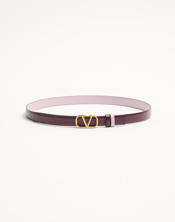 Cintura Reversibile VLogo Signature In Vitello Lucido 20 Mm