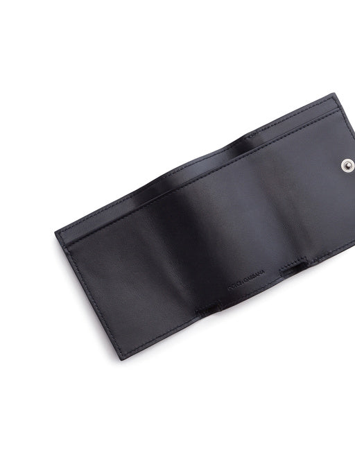 WALLET IN BICOLOUR CALF LEATHER WITH HEAT-PRESSED LOGO