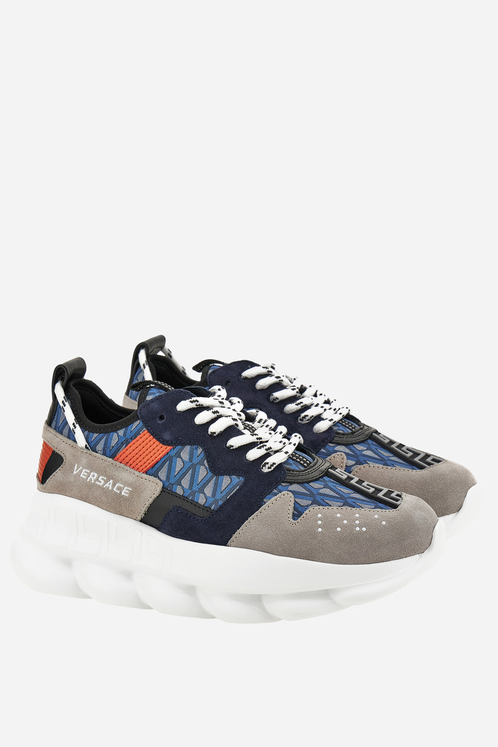 Chain Reaction Low Top In Suede+Jacquard Fabric V+Calf Leather