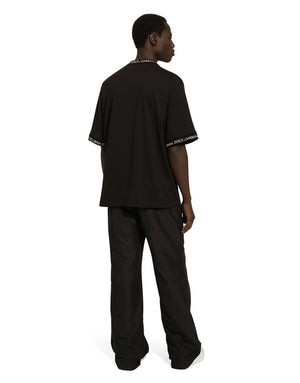 SHORT-SLEEVED COTTON T-SHIRT WITH ALL-OVER LOGO