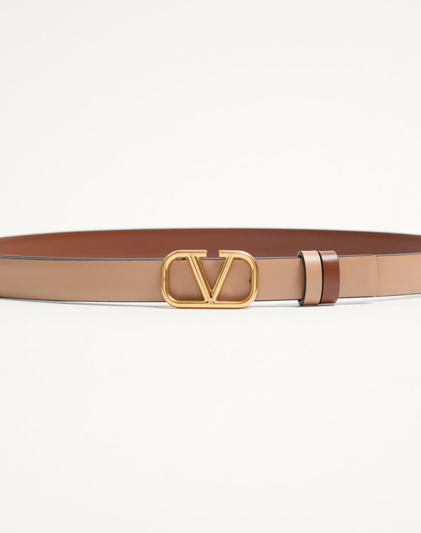 Cintura Reversibile VLogo Signature In Vitello Lucido 20 Mm