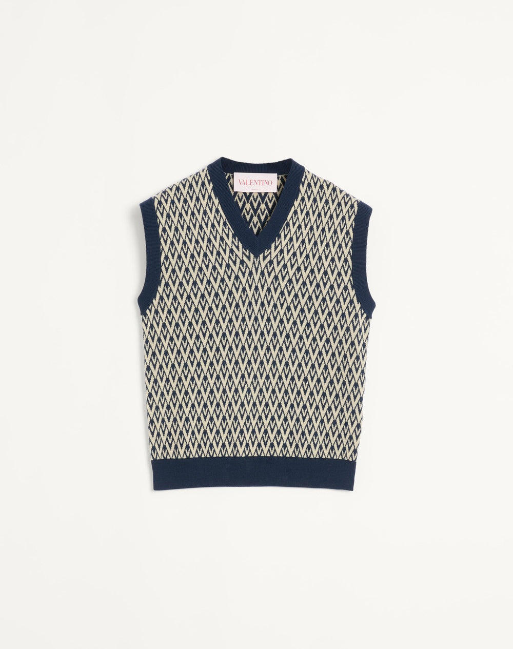 Gilet In Lana Con Motivo Jacquard Toute La V