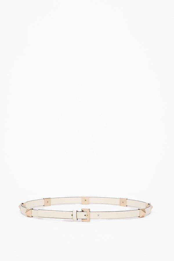 CINTURA ROCKSTUD FIERCE IN VITELLO LUCIDO 15 MM