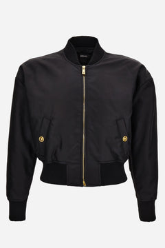 Blouson In Nylon Gabardine With Medusa Embroidery