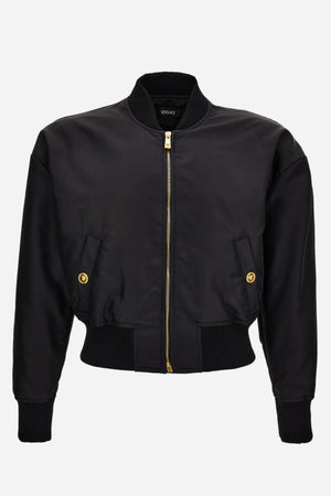 Blouson In Nylon Gabardine With Medusa Embroidery