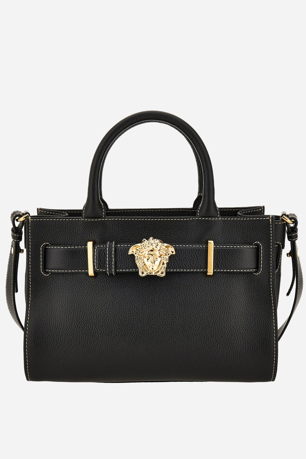 La Medusa Small Tote In Grainy Calf Leather