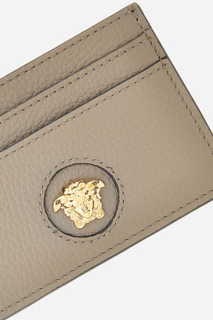 La Medusa Card Case In Grainy Calf Leather