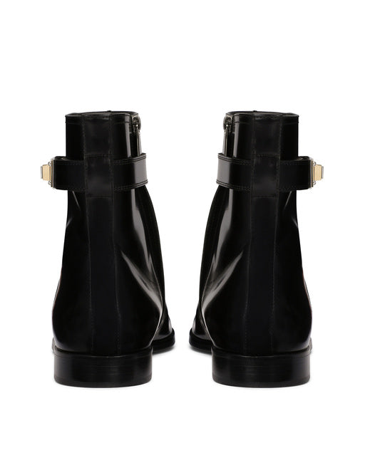 BRUSHED CALFSKIN ANKLE BOOTS