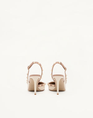 DÉCOLLETÉ SLINGBACK ROCKSTUD IN VITELLO 85MM