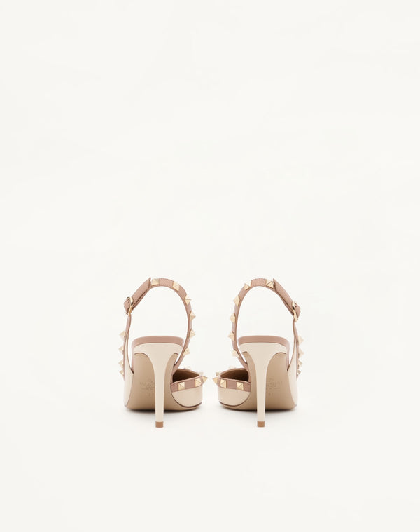 DÉCOLLETÉ SLINGBACK ROCKSTUD IN VITELLO 85MM