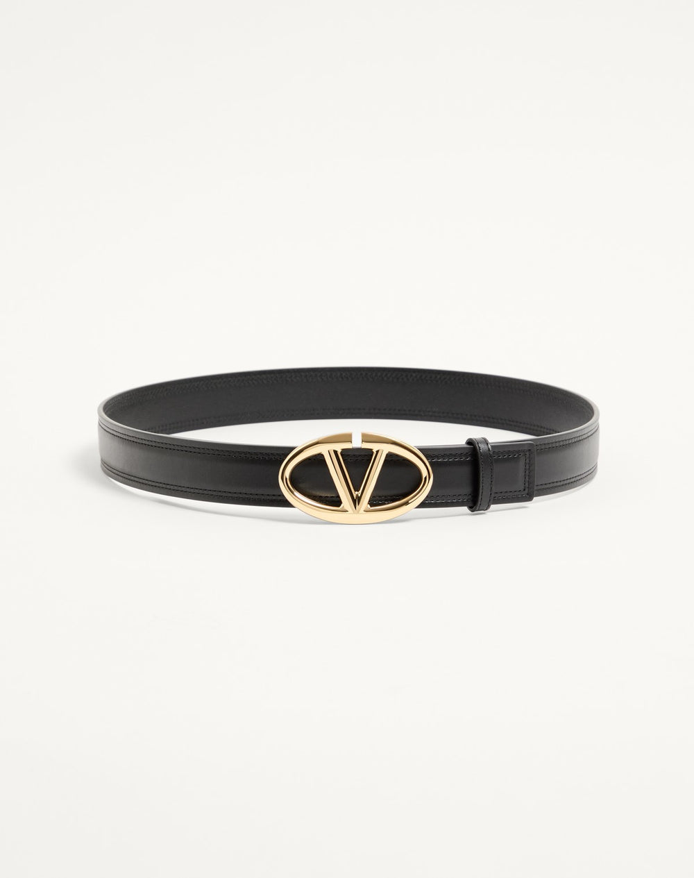 CINTURA VLOGO THE BOLD EDITION IN VITELLO LUCIDO 30 MM