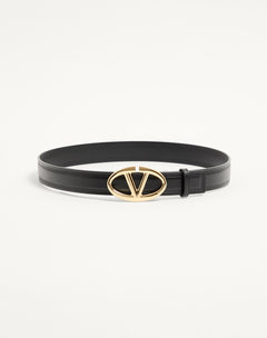 CINTURA VLOGO THE BOLD EDITION IN VITELLO LUCIDO 30 MM