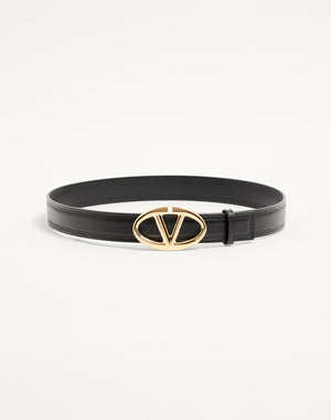 CINTURA VLOGO THE BOLD EDITION IN VITELLO LUCIDO 30 MM