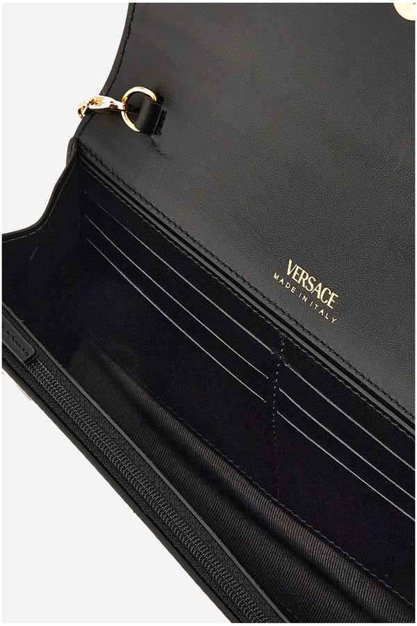 Smooth Icon Wallet On Chain In Calf Leather