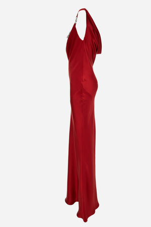 Gown In Double Fluid Silk Satin