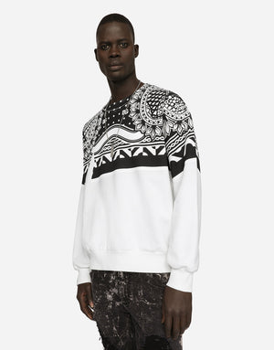 BANDANNA-PRINT JERSEY SWEATSHIRT