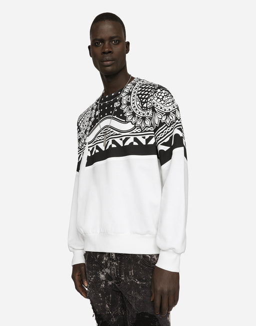 BANDANNA-PRINT JERSEY SWEATSHIRT