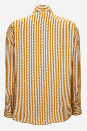Formal Shirt In Pinstripe Chain On Responsible Silk Twill