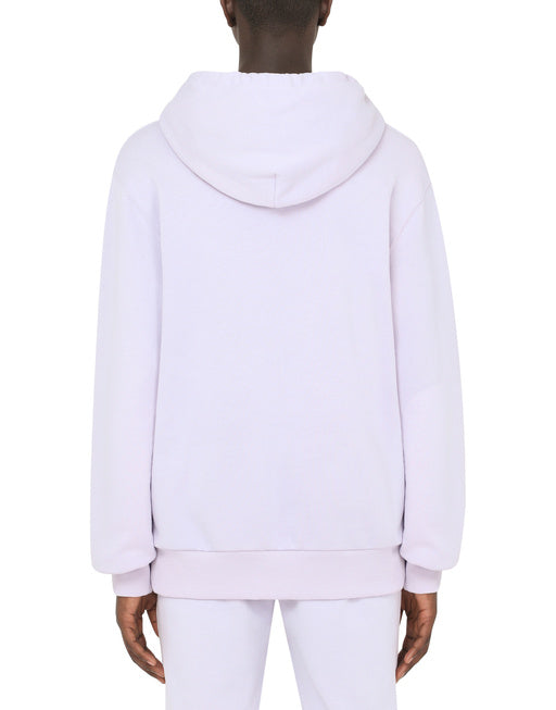 JERSEY HOODIE WITH BRANDED TAG