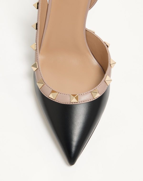 DÉCOLLETÉ SLINGBACK ROCKSTUD IN VITELLO 85MM