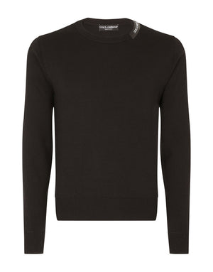 SILK AND COTTON ROUND-NECK SWEATER