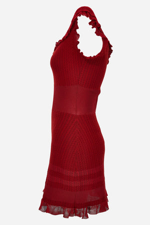 Knit Dress In Micro Cable Wool Blend